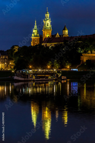 Krakow at night. Wawel Castle #80990481