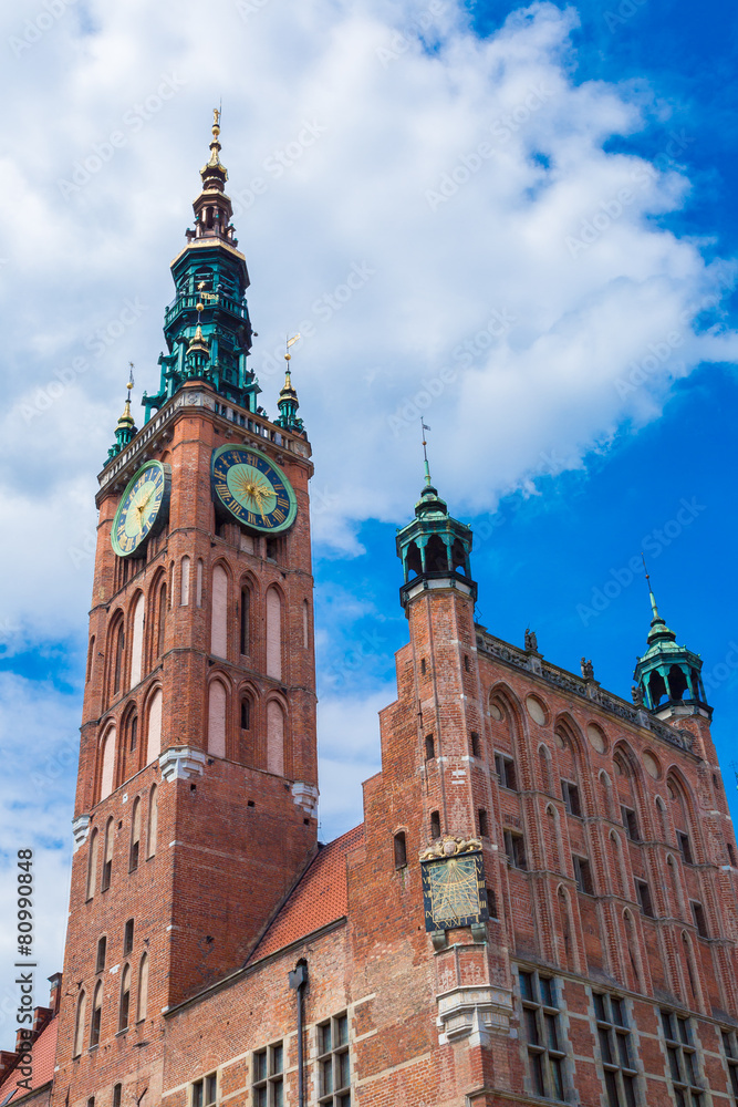 Obraz premium Gdansk-Old City-Long Market street