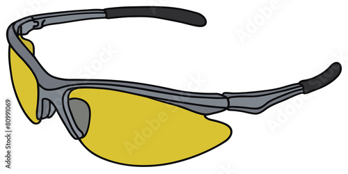 Hand drawing of a sports glasses