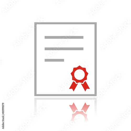 Icono certificado color FB reflejo