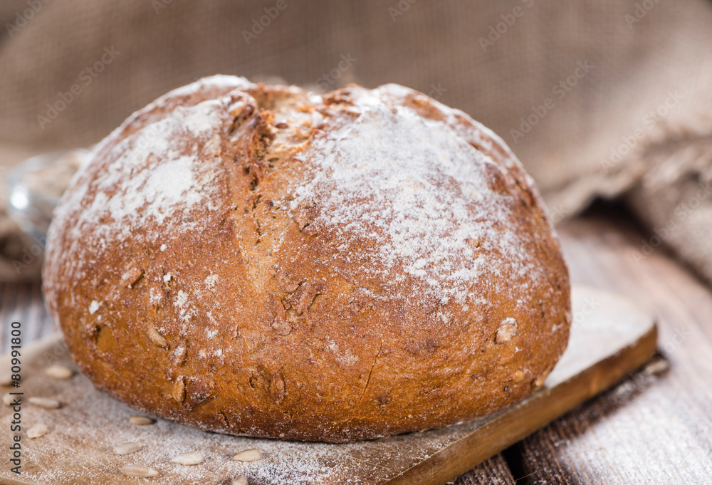 Rustic Bread on wooden background