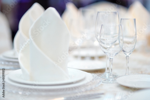 Table set for event party