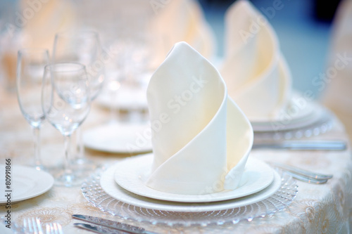 Table set for event reception