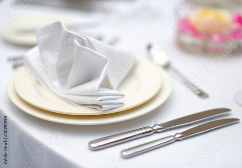 Table set for an event party