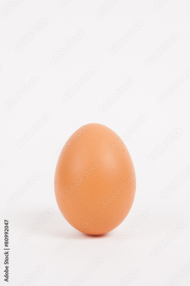 Single chicken egg on white paper background Single chicken egg on white paper background
