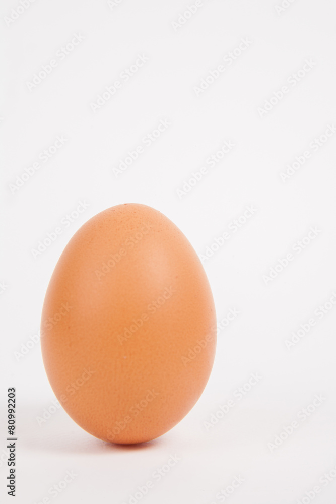 Single chicken egg on white paper background Single chicken egg on white paper background