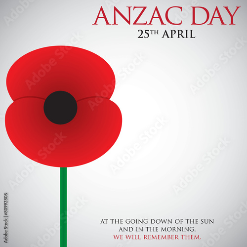 ANZAC (Australia New Zealand Army Corps) Day card in vector form