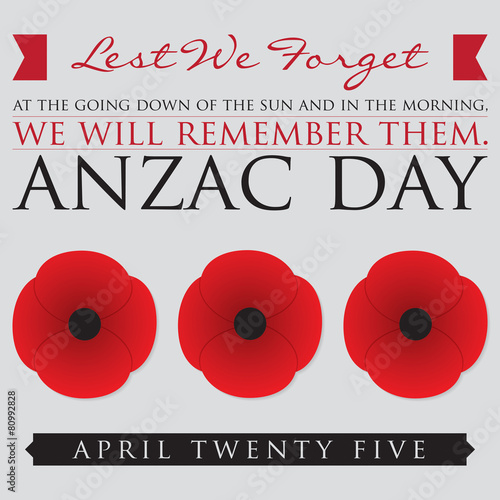 ANZAC (Australia New Zealand Army Corps) Day card in vector form