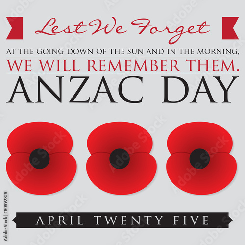 ANZAC (Australia New Zealand Army Corps) Day card in vector form