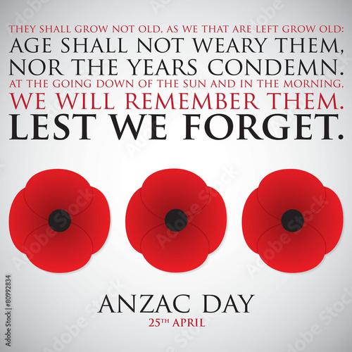 ANZAC (Australia New Zealand Army Corps) Day card in vector form