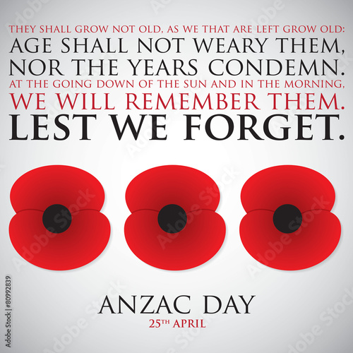 ANZAC (Australia New Zealand Army Corps) Day card in vector form