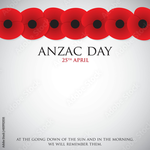 ANZAC (Australia New Zealand Army Corps) Day card in vector form