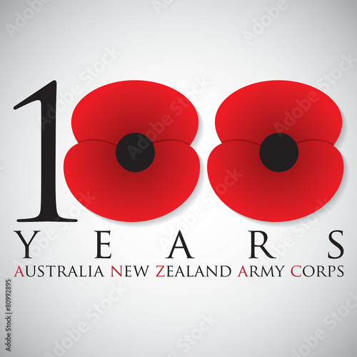 ANZAC (Australia New Zealand Army Corps) Day card in vector form