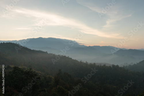 mountains and sunrise © yotrakbutda