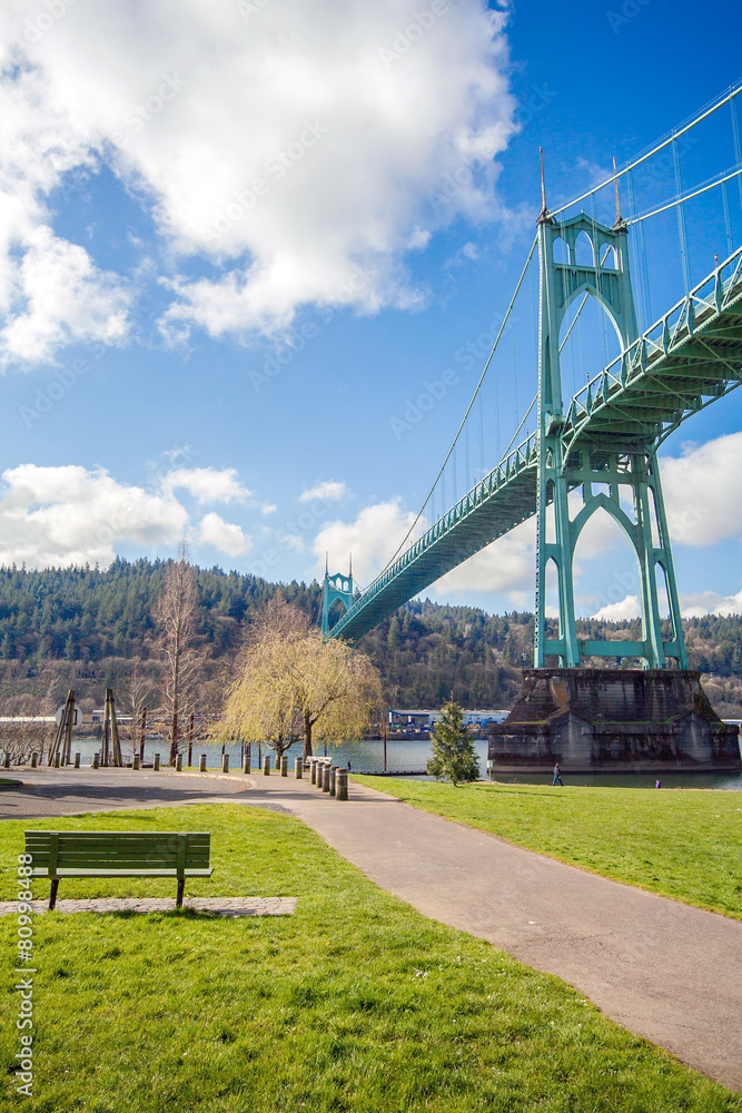 Fototapeta premium St. Johns Bridge in Portland Oregon