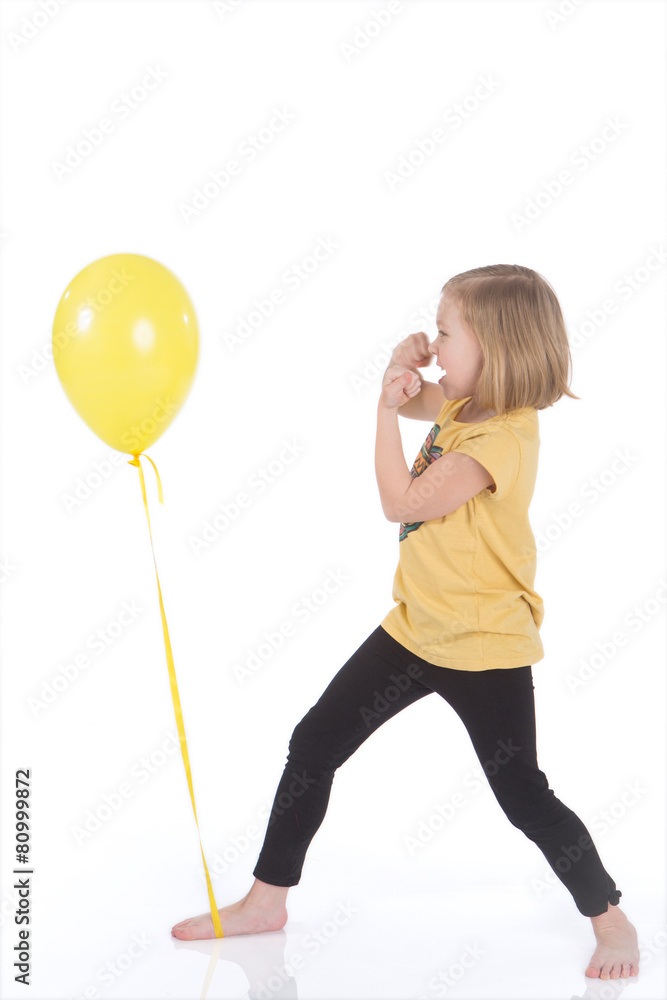 happy girl with colorful balloons happy girl with colorful balloons