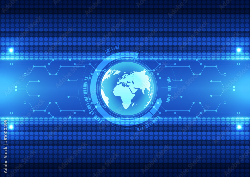 Abstract global future technology background, vector Abstract global future technology background, vector