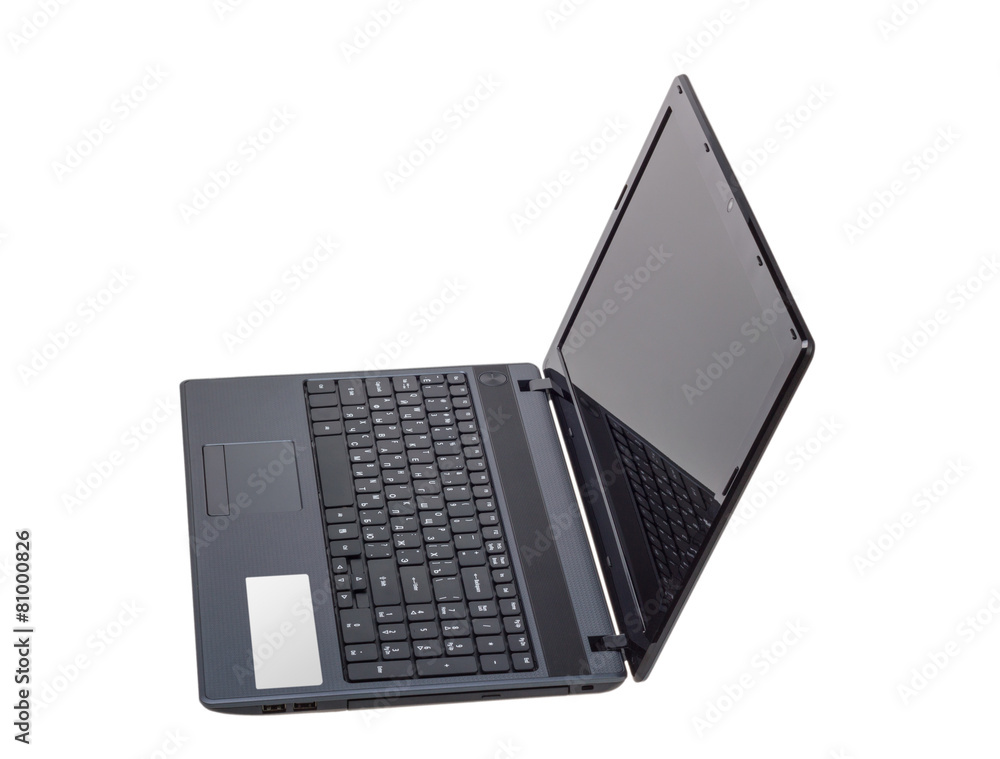 Electronic collection - Modern laptop isolated on white backgrou Electronic collection - Modern laptop isolated on white backgrou