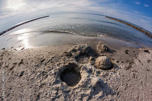 Fischaugenblick auf die Ostseeküste photo