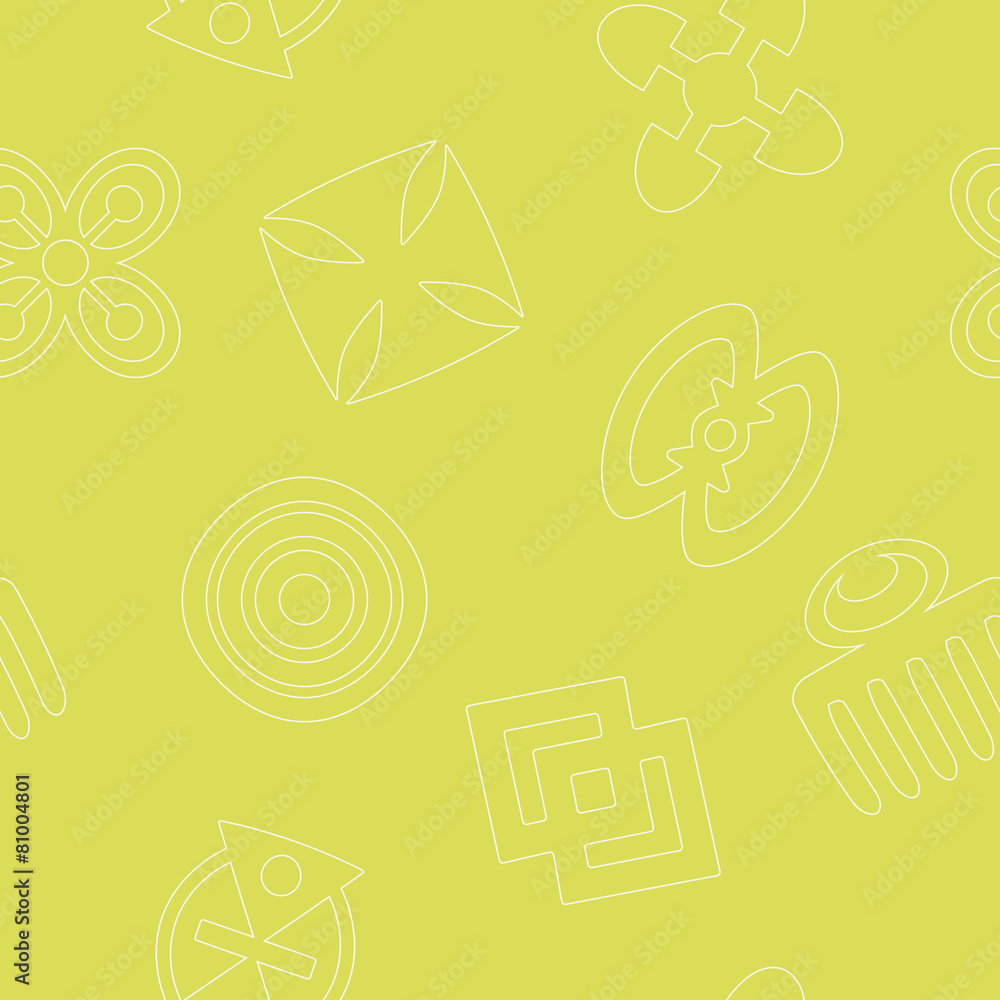 seamless background with adinkra symbols Stock Vector | Adobe Stock