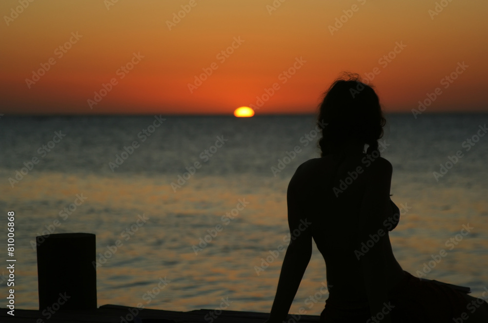 Fototapeta premium Silhuette on the beach