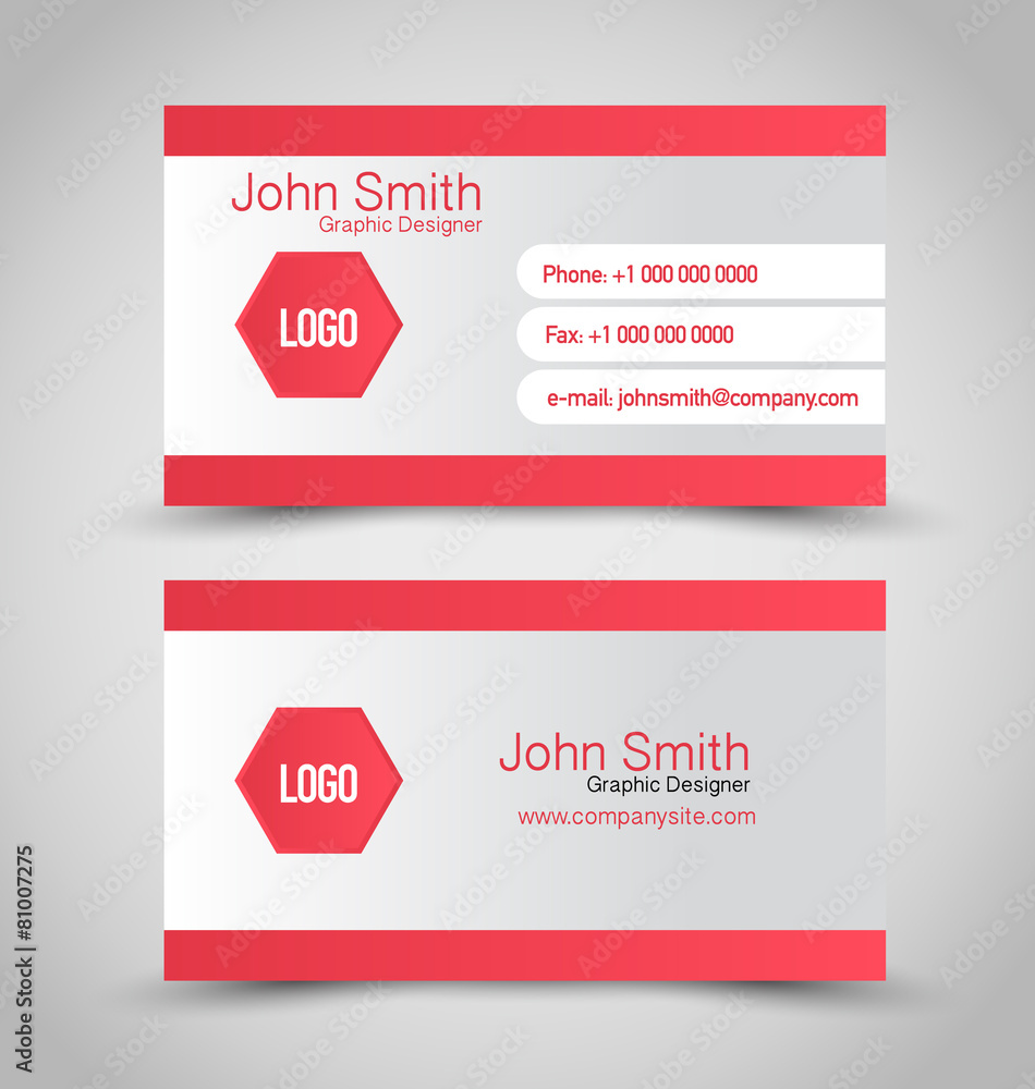 Business card set template corporate style Business card set template corporate style
