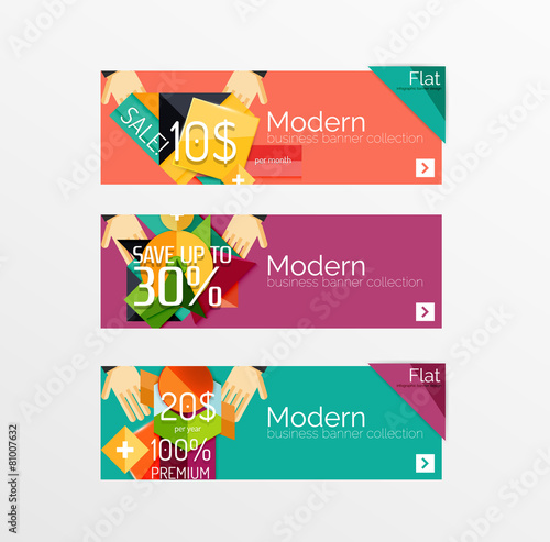 Set of banners with stickers  labels and elements for sale