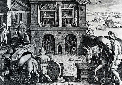 Ordinary watermill and ship mills ca. 1580