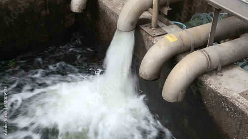 Sewer in a water treatment plant