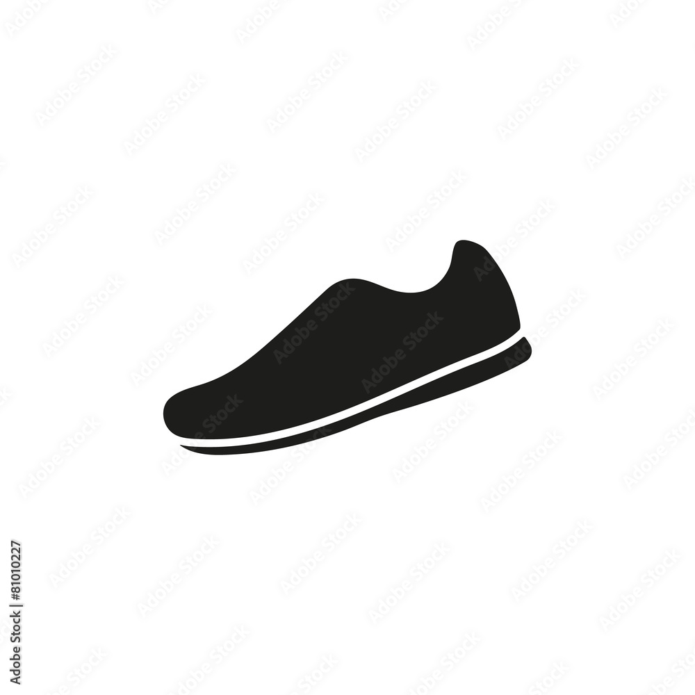 The sneaker icon. Shoes symbol. Flat The sneaker icon. Shoes symbol. Flat
