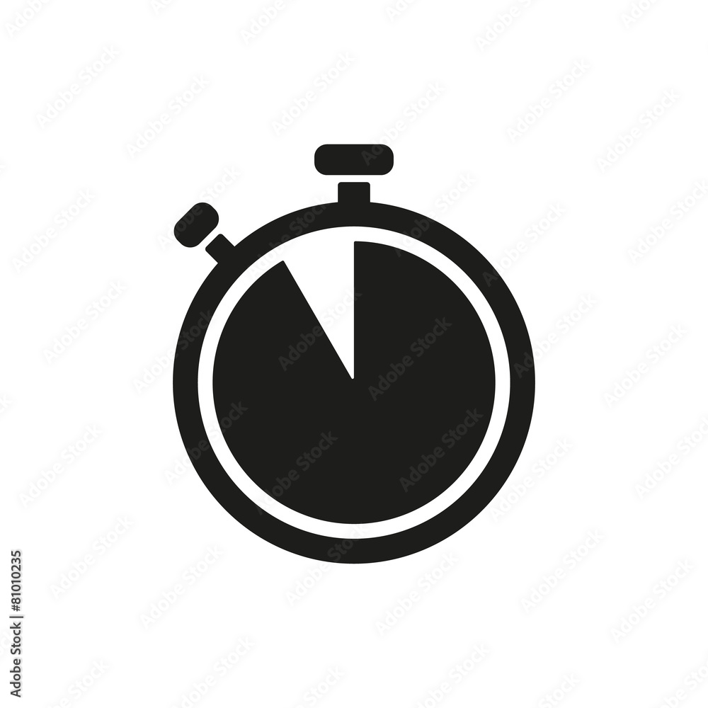 The stopwatch icon. Countdown symbol. Flat The stopwatch icon. Countdown symbol. Flat