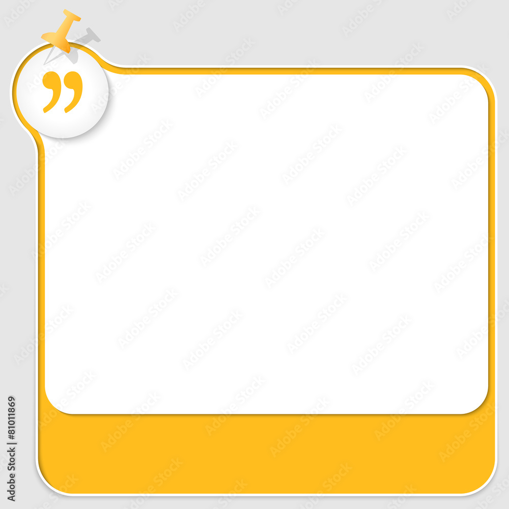 yellow text box with pushpin and quotation mark
