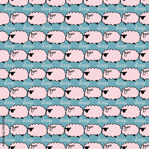seamless pattern with sheep