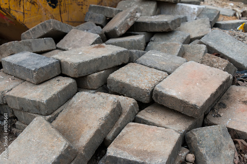 Construction Floor Brick Pile