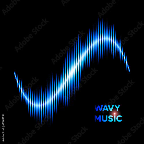 Wave shaped sound waveform