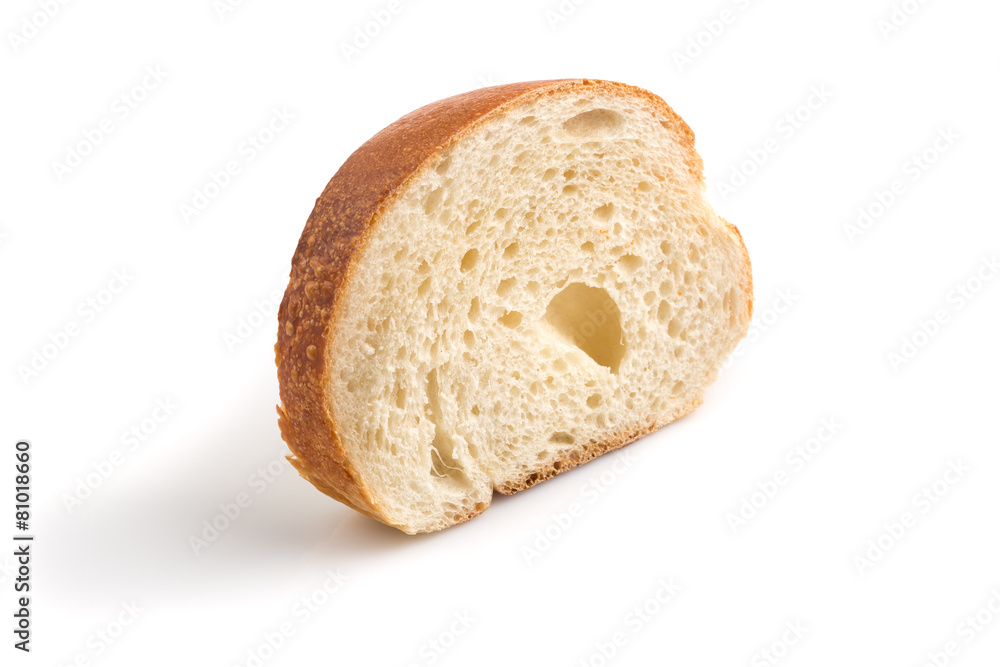Bread slice isolated on white Bread slice isolated on white