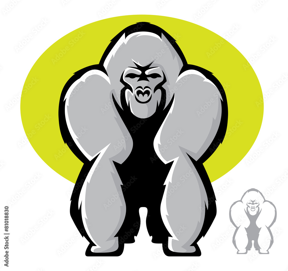 Fototapeta premium Gorilla Mascot Front View