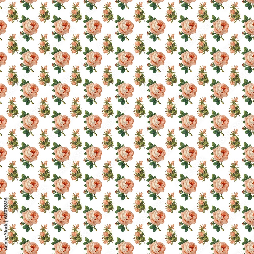 Watercolor pattern with roses.