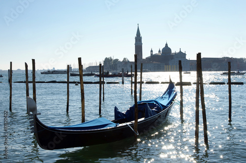 Venedig, Gondel vor San Giorgio Maggiore
