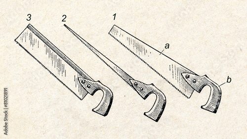 Tableau sur toile Hand saws