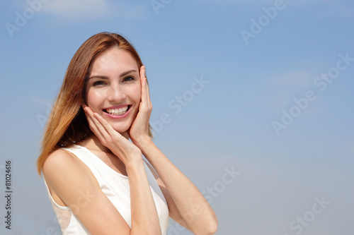 Charming smile happy woman