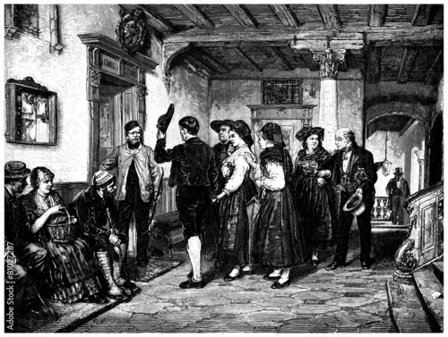 Alsacian Wedding - Mariage Alsacien - 19th century