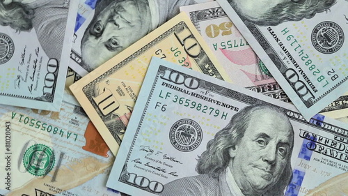 Heap of dollars, money background