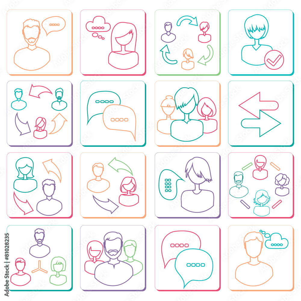 Fototapeta premium Communication icons