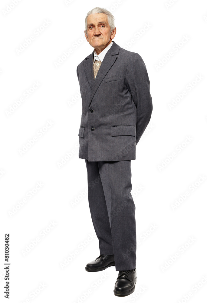 Senior man isolated on white Senior man isolated on white