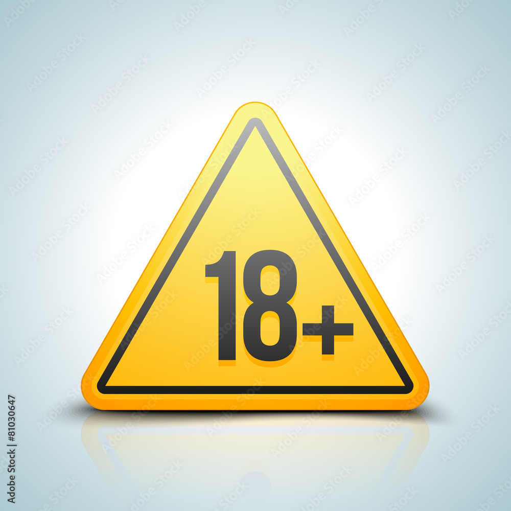 18 plus sign