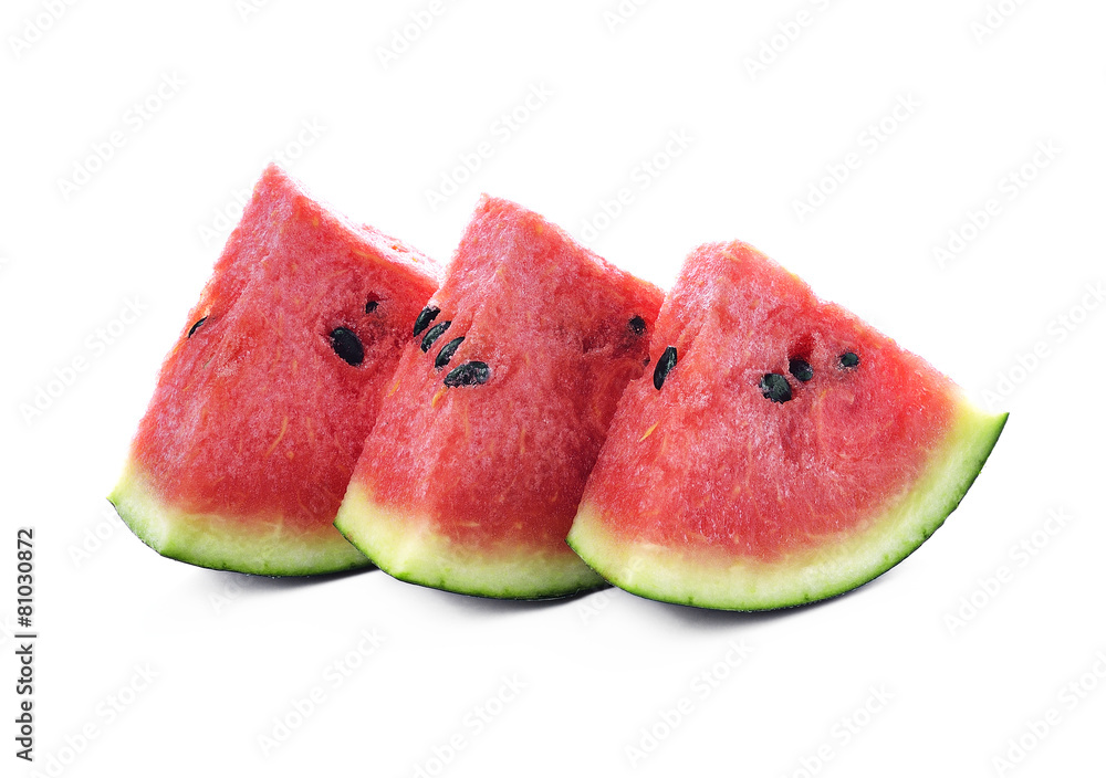 Watermelon slice isolated on white Watermelon slice isolated on white