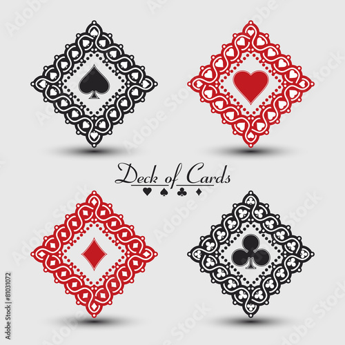 Card Suits in decorative frame