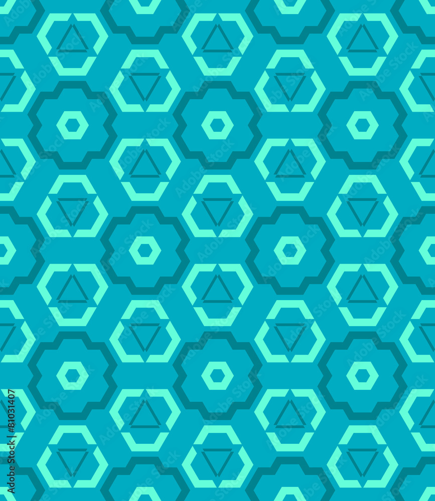 cyan blue green color abstract geometric seamless pattern. cyan blue green color abstract geometric seamless pattern.
