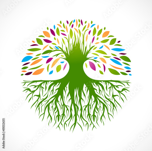 Abstract Vitality Tree Logo